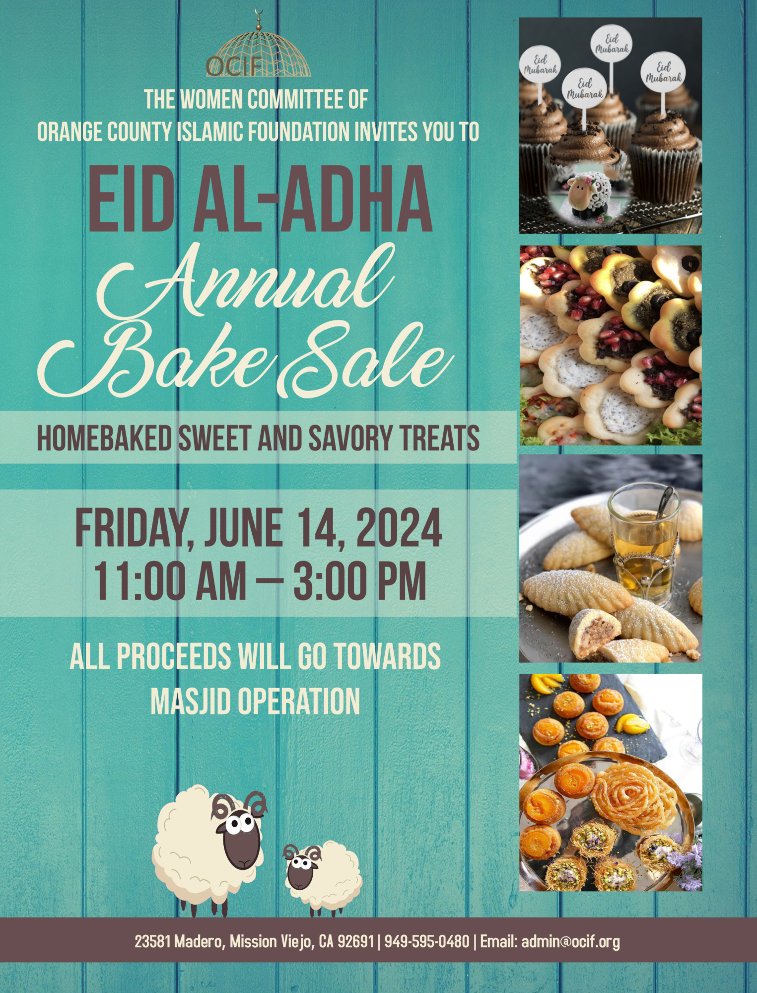 Eid Al Adha ANNUAL BAKE SALE 6.14.24