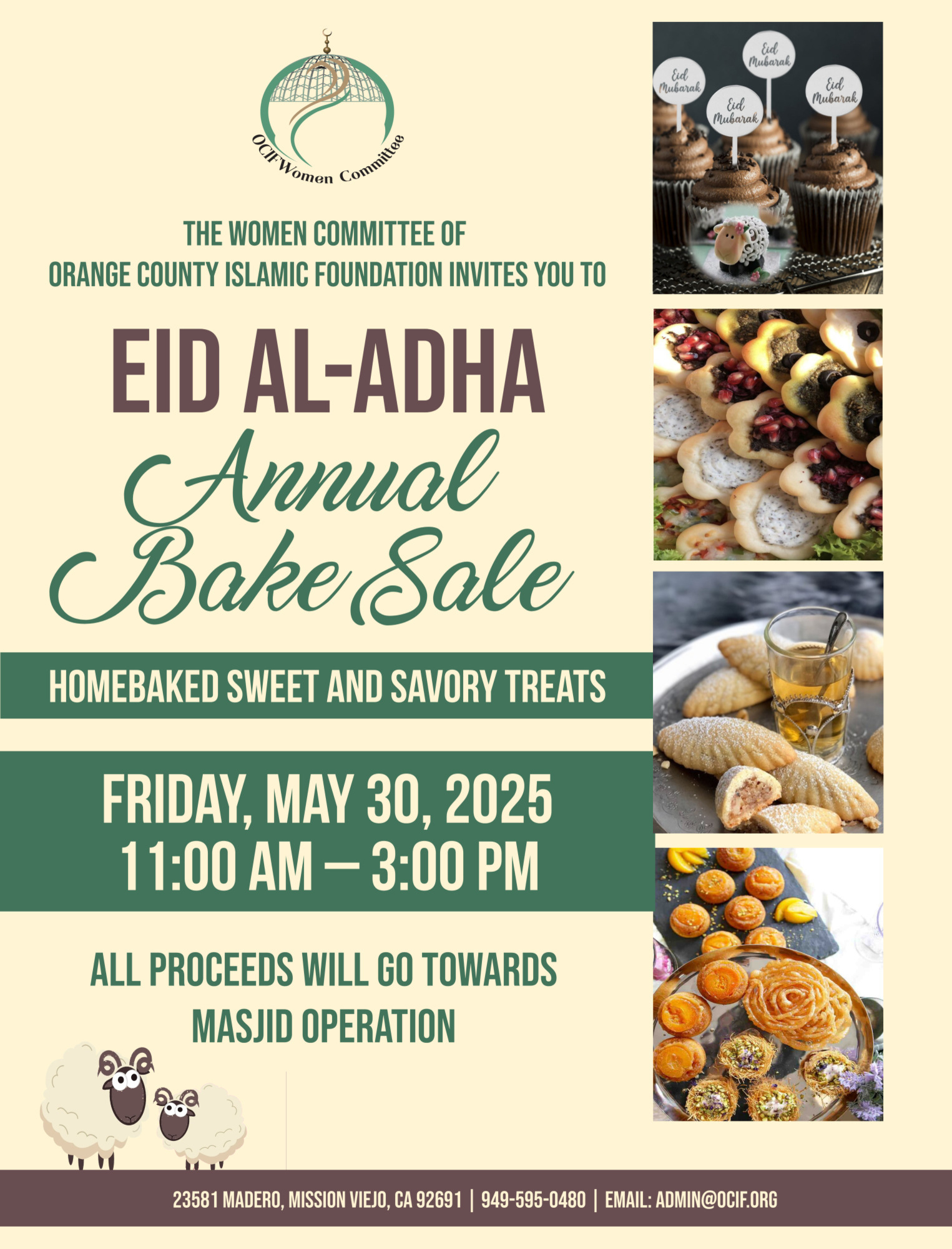 Eid al Adha ANNUAL BAKE SALE 5.30.25