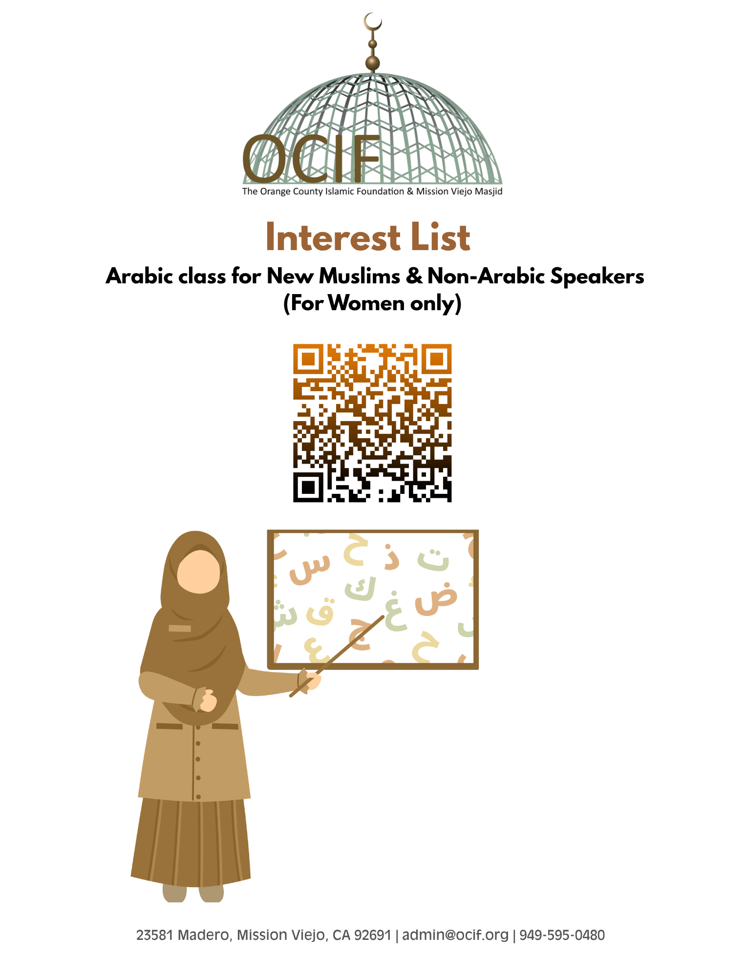 Arabic class for New Muslims & Non-Arabic Speakers (Women Only)