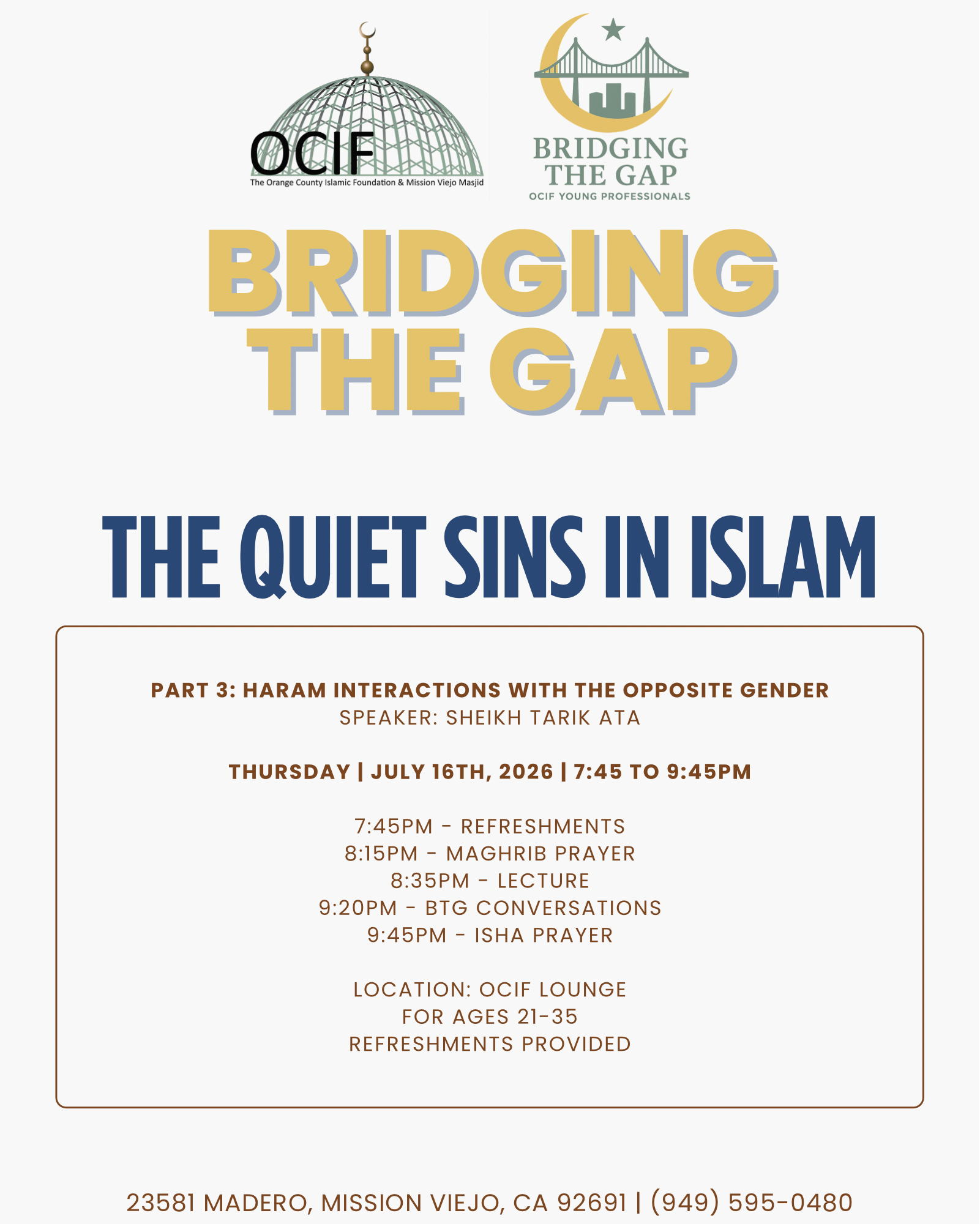 2026.7.16 Lessons from the Qur’ān - Bridging the Gap (2)