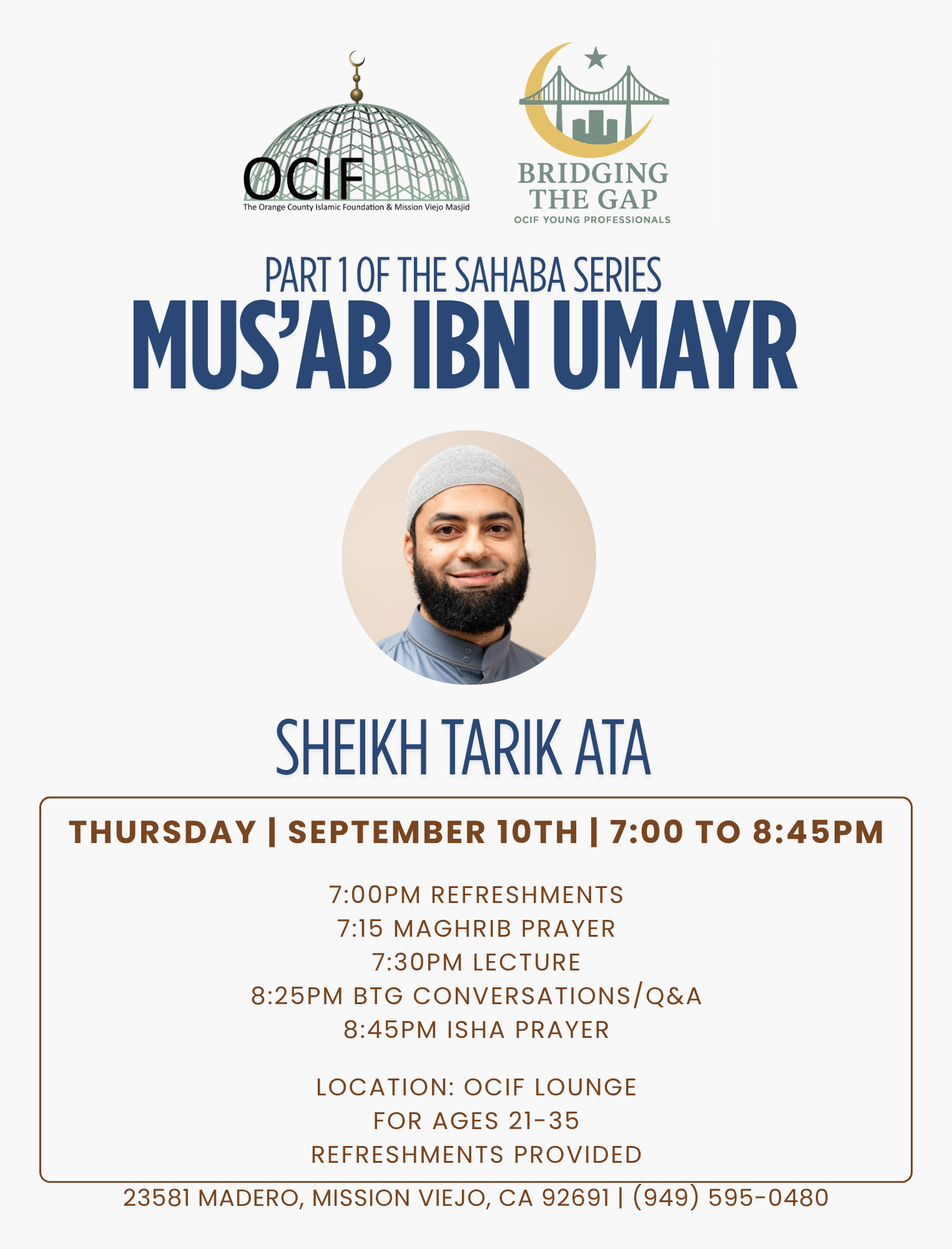 2026.9.10 Sahaba Series - Shk Tarik