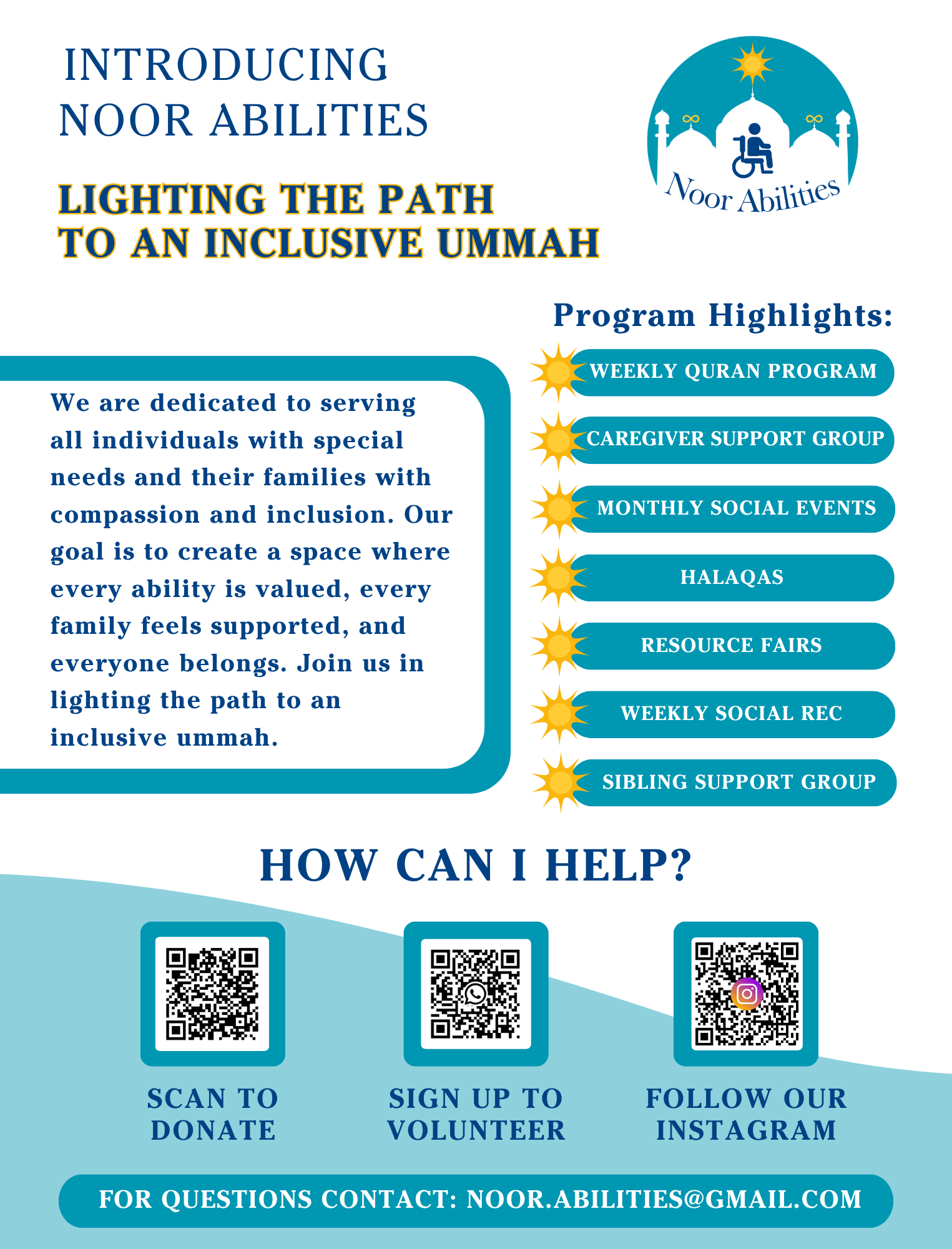 Noor Abilities Informational Flyer website