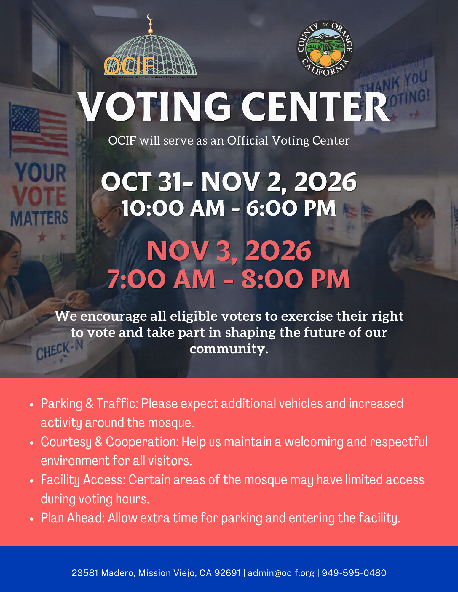 OCIF'S Voting Center 26 -website